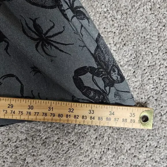 Disturbia Dress Womens 2 Gray Parasite Smock Mini Insects AOP Goth Feminine - Picture 10 of 16